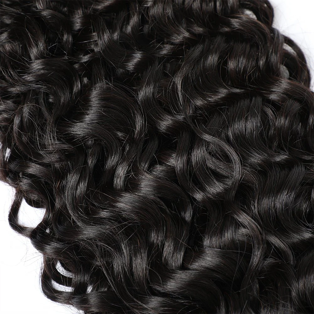 Indian Human Hair 4 Bundles Water Wave Virgin Hair Weaves - Image 4