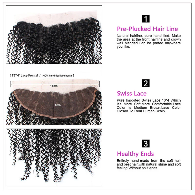 Lemoda Curly Wave 13x4 Lace Frontal 100% Human Hair HD Lace Frontal Closure - Image 5