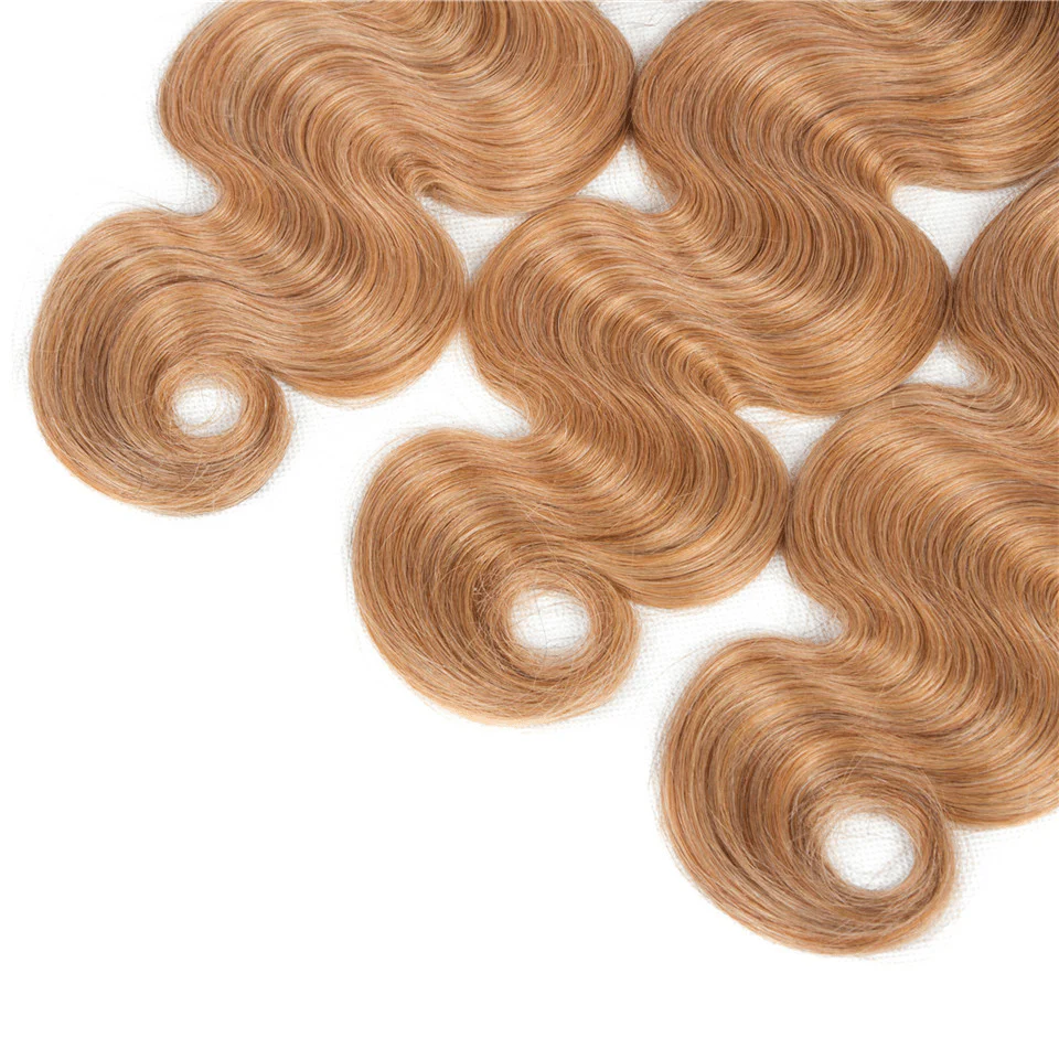Lemoda 1B/27 Ombre Body Wave 4 Bundles With 4x4 Lace Closure 100% Virgin Human hair - Image 7