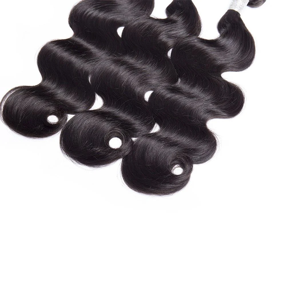 3 Bundles Brazilian Body Wave Bundles With 5x5 Lace Closure - Image 3