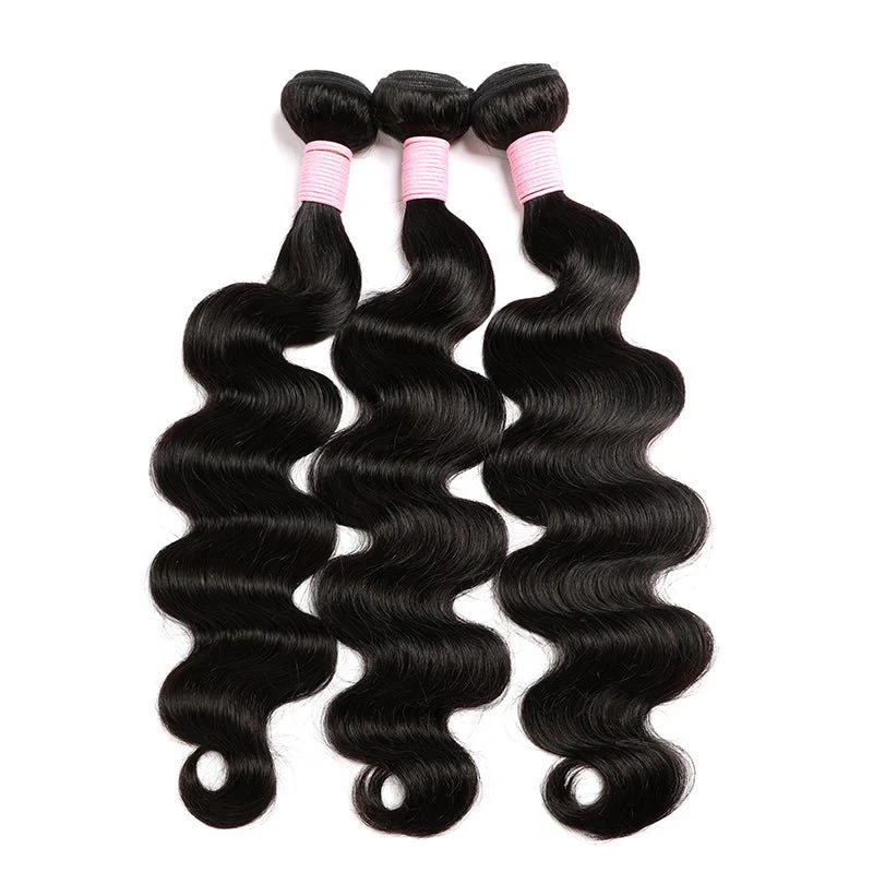 3 Bundles Natural Black Body Wave Brazilian Virgin Hair 10-28 inch 3 Pieces Pack - Image 6