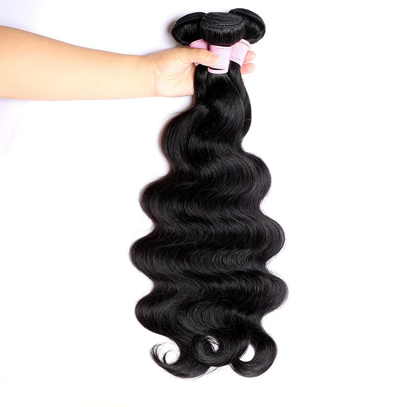3 Bundles Natural Black Body Wave Brazilian Virgin Hair 10-28 inch 3 Pieces Pack - Image 8