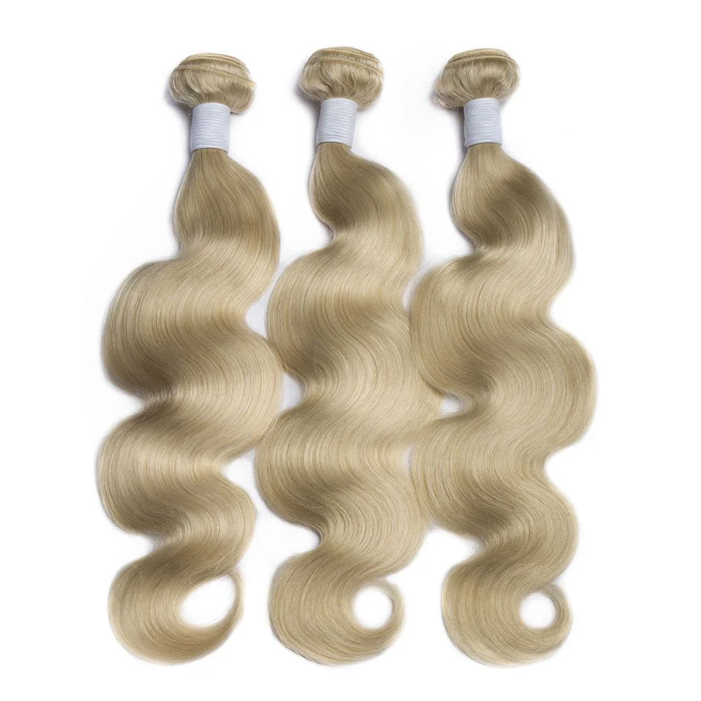 613 Blonde Bundles Brazilian Body Wave Remy Human Hair 3 Bundles - Image 3