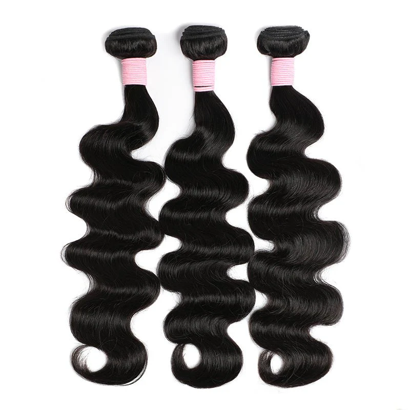Lemoda Peruvian Virgin Hair Body Wave 13x4 Lace Frontal With 3 Bundles - Image 5
