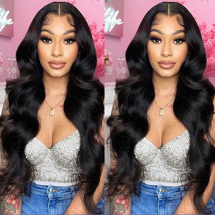 Lemoda Peruvian Virgin Hair Body Wave 13x4 Lace Frontal With 3 Bundles - Image 6