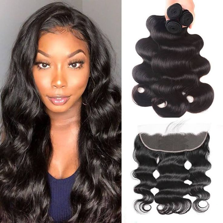 Lemoda Peruvian Virgin Hair Body Wave 13x4 Lace Frontal With 3 Bundles - Image 7