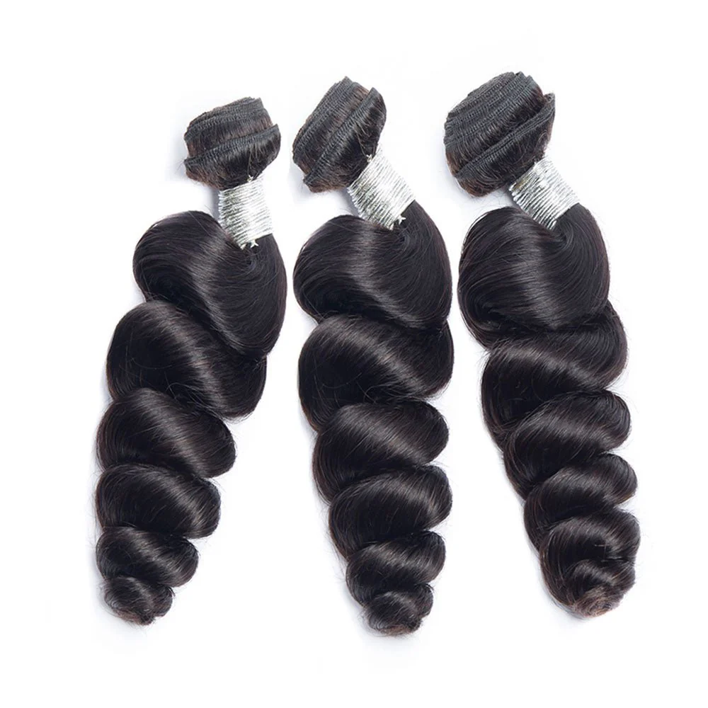 Lemoda Brazilian Loose Wave 3 Bundles 100% Virgin Hair Extension - Image 5