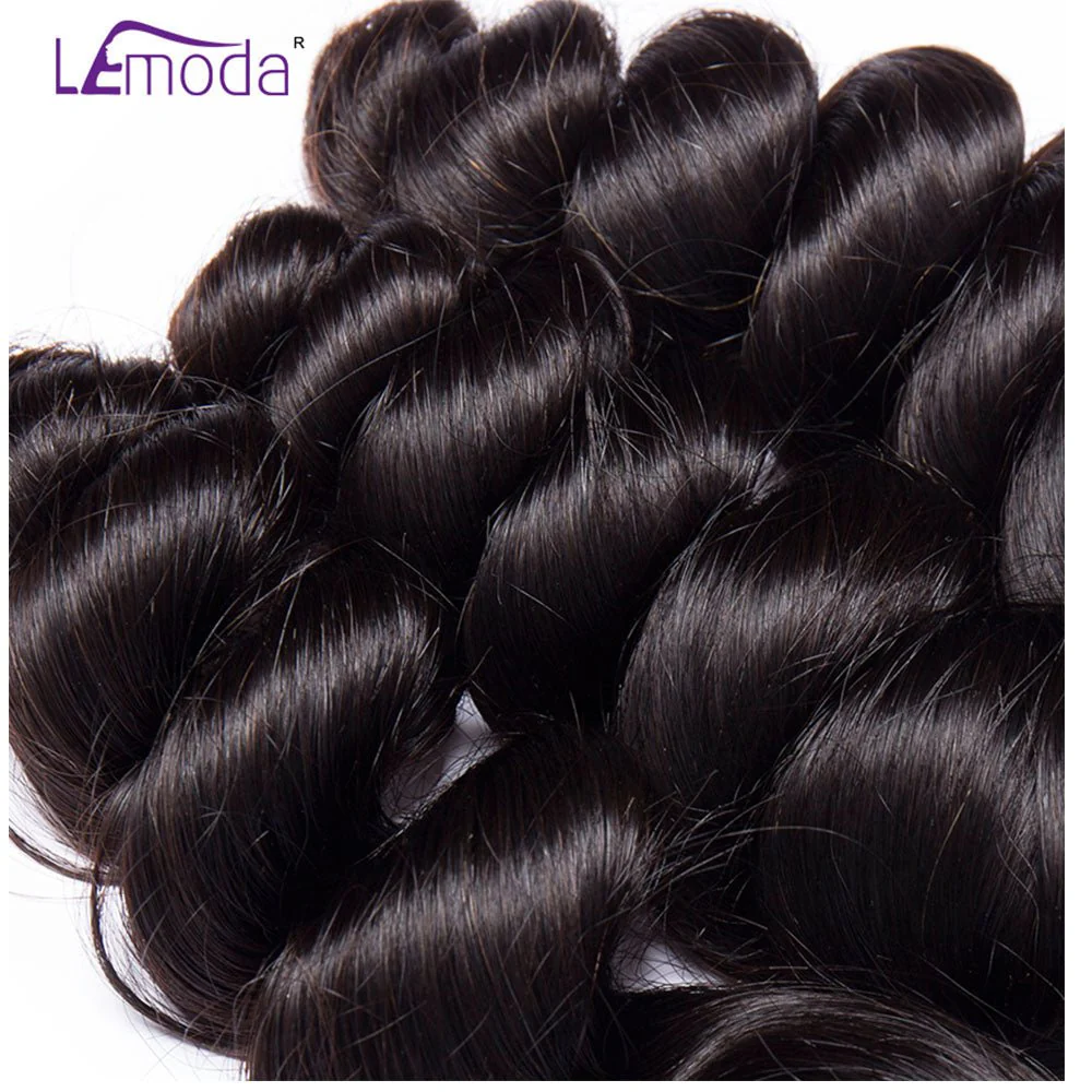 Lemoda Brazilian Loose Wave 3 Bundles 100% Virgin Hair Extension - Image 6