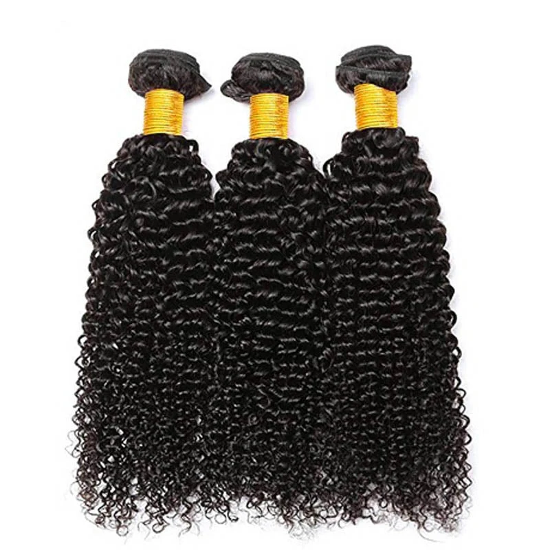 Kinky Curly 13x4 Lace Frontal with 3 bundles Human Virgin Hair - Image 3