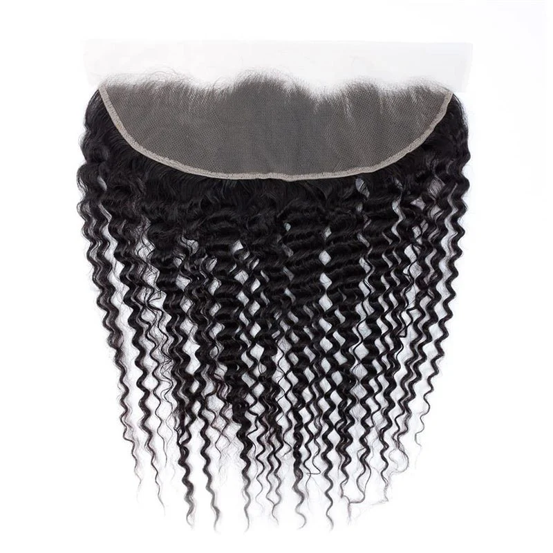 Lemoda Deep Wave Ear to Ear Lace Frontal Closure 13x4 HD Lace Frontal Human Hair With Baby Hair - Image 3