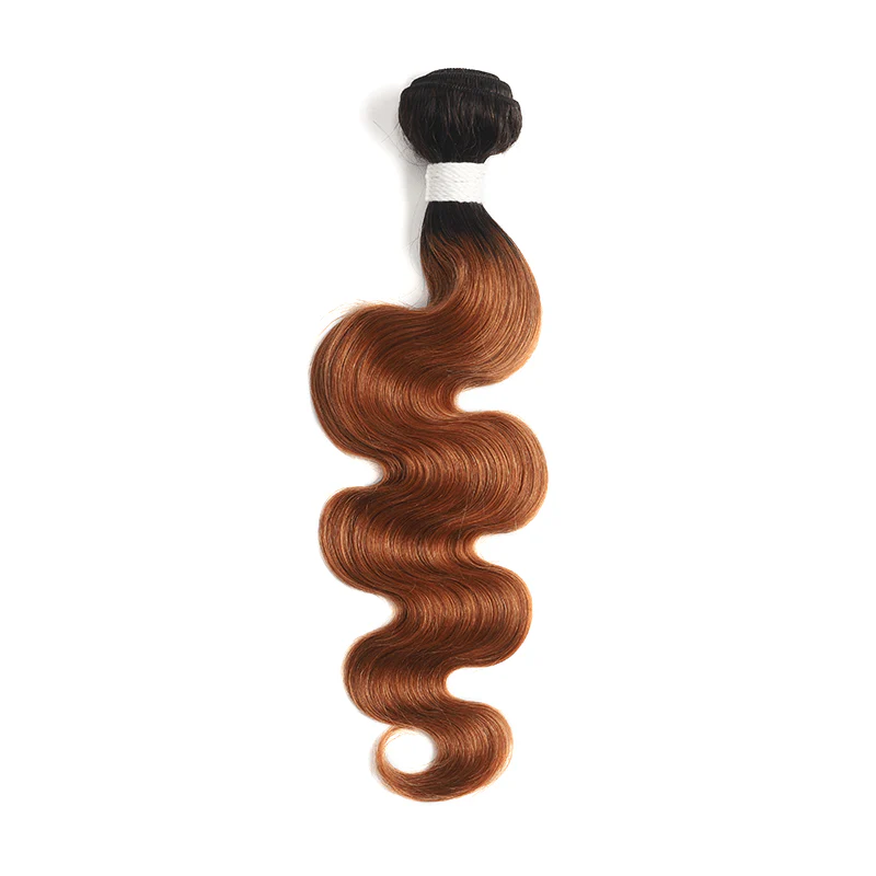 Lemoda Ombre 1B/30 Body Wave 3 Bundles With 4x4 Lace Closure Colored Virgin Human Hair - Image 6