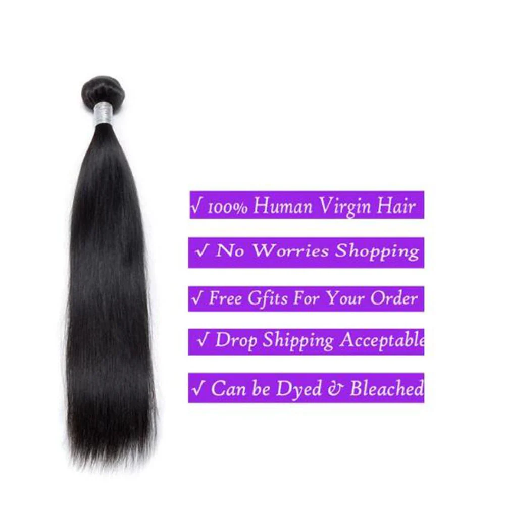 Peruvian Straight 4 Hair bundles 100% Virgin Human Hair - Image 3