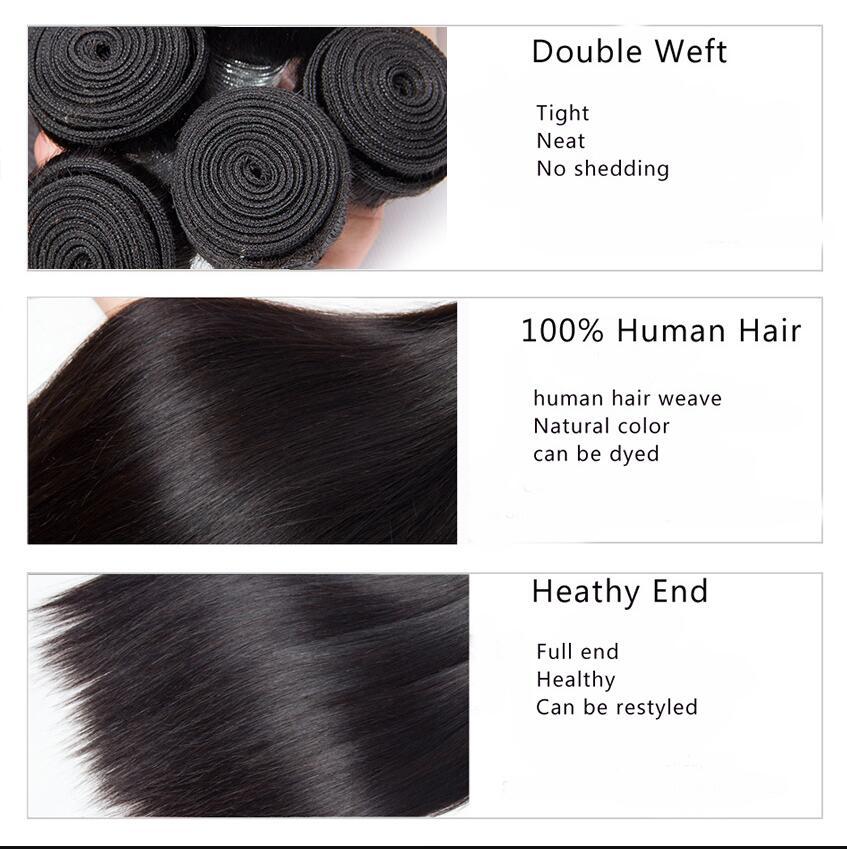 3 Bundles Precious Peruvian 100% human Hair Natural Black Straight Hair Bundles - Image 3