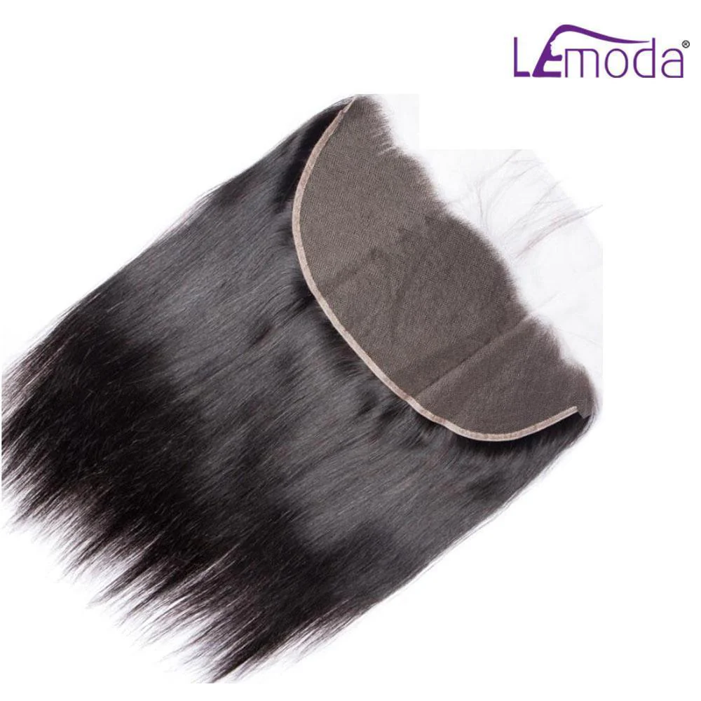 Straight Human Hair Bundles With Frontal Transparent  13x4 Lace Closure 12A Grade Hair - Image 5