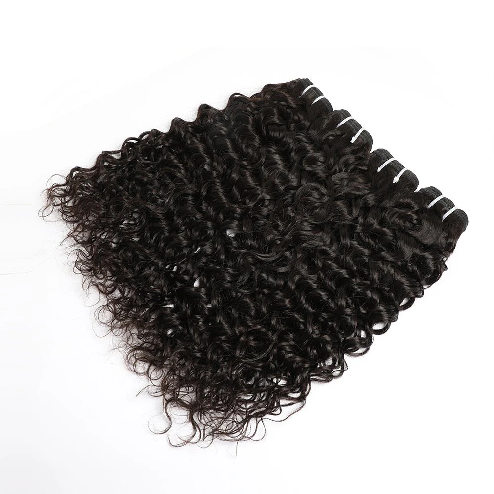 Indian Human Hair 4 Bundles Water Wave Virgin Hair Weaves - Image 3